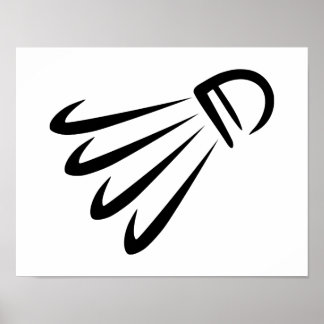 Poster Badminton shuttlecock