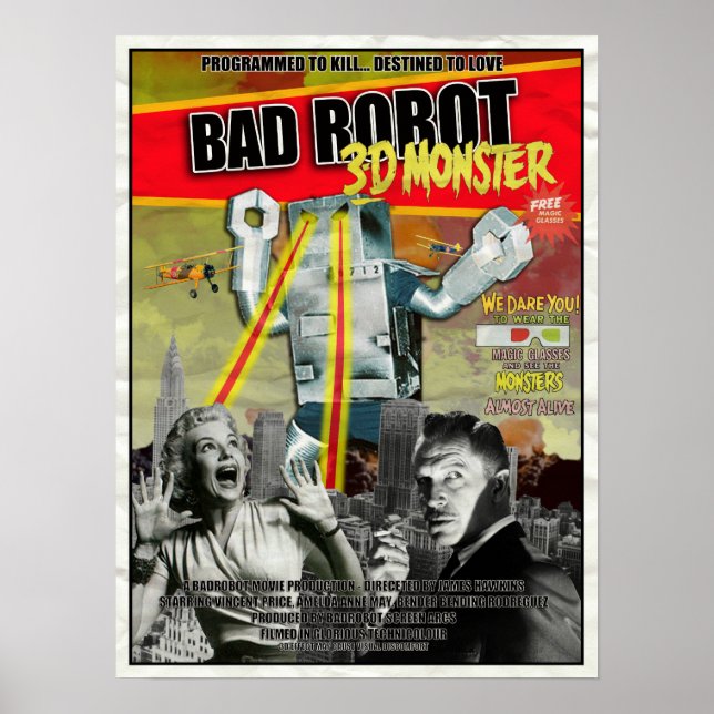 Poster BADROBOT 3D B-Movie (Devant)