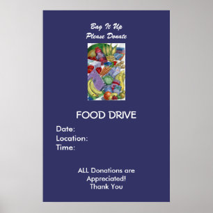 Poster Bag It Up, Please Donate - Customized