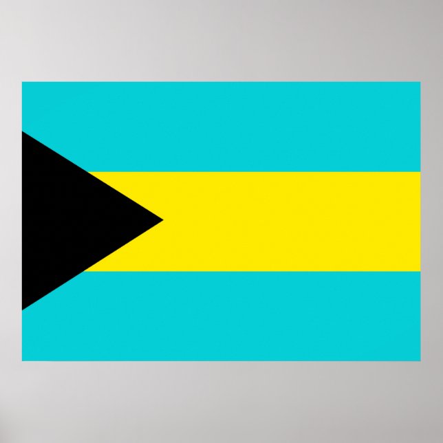 Poster Bahamas Flag (Devant)
