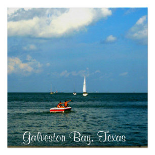 Poster Baie de Galveston, le Texas
