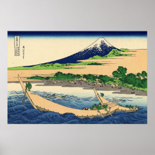 Poster Baie de Tago près d'Eijiri Tokaido par Katsushika