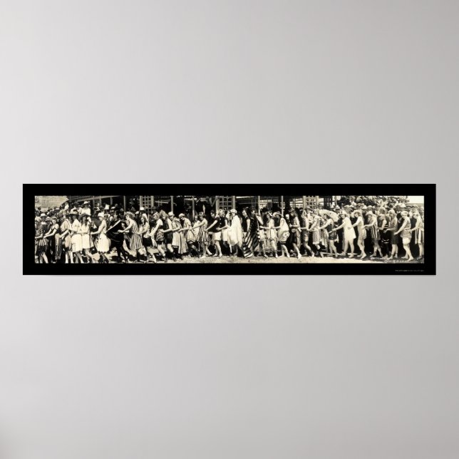 Poster Baignade Fashion Beach Photo 1918 (Devant)