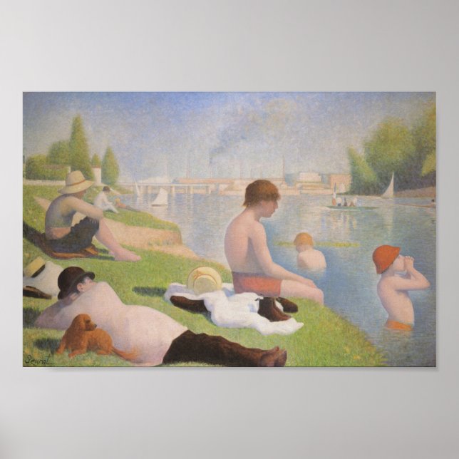 Poster Baignoires à Asnières par Georges Seurat (Devant)