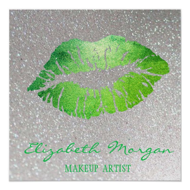 Poster Baiser adorable, Lèvres, Artiste de maquillage (Devant)