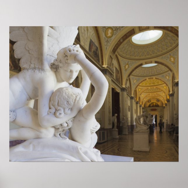 Poster Baiser de Cupidon et Psyché, par Antonio Canova (Devant)