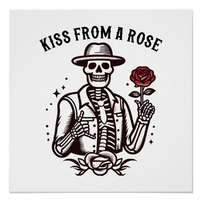 Poster Baiser d'une rose (Devant)