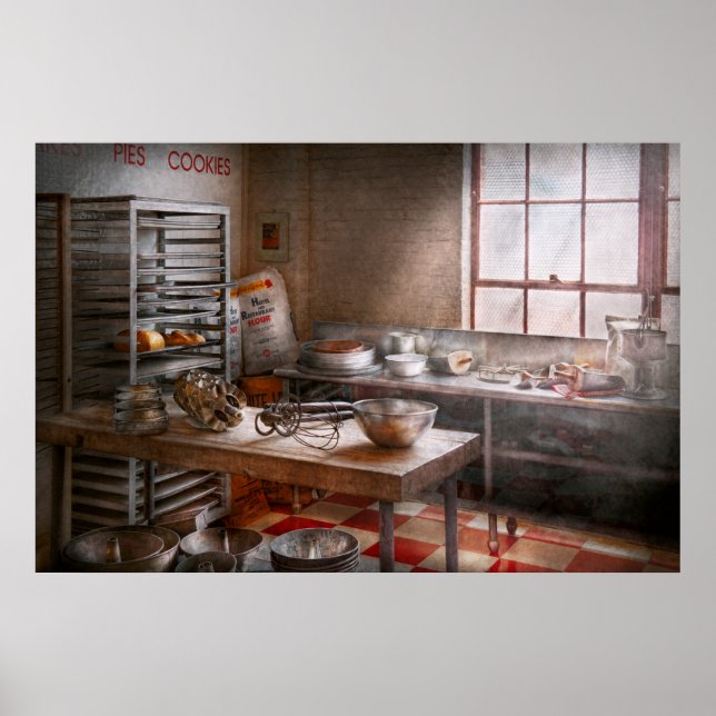 Poster Baker - Kitchen - The commercial bakery (Devant)