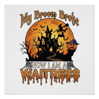 Balai Cassé Serveuse Halloween Sorcière Maison Han