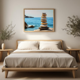 Poster Balance Stones Zen Minimalist Wall Art