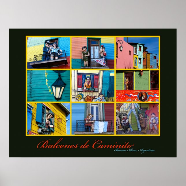 Poster Balcons de Buenos Aires Caminito (Devant)