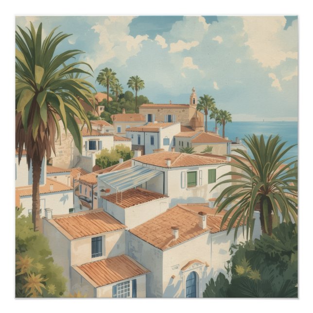 Poster Balearic Islands Vintage French Travel (Devant)