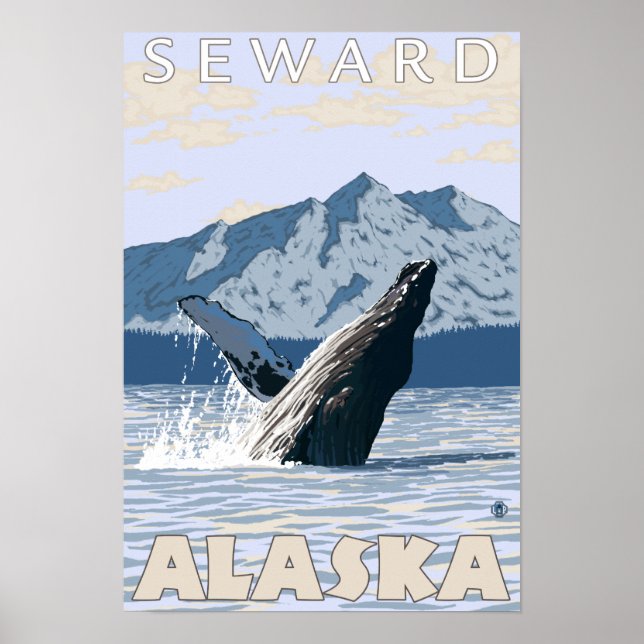 Poster Baleine à bosse - Eau douce, Alaska (Devant)