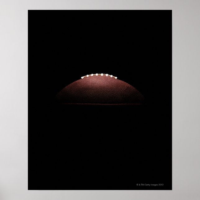 Poster Ball de football américain sur arrière - plan noir (Devant)