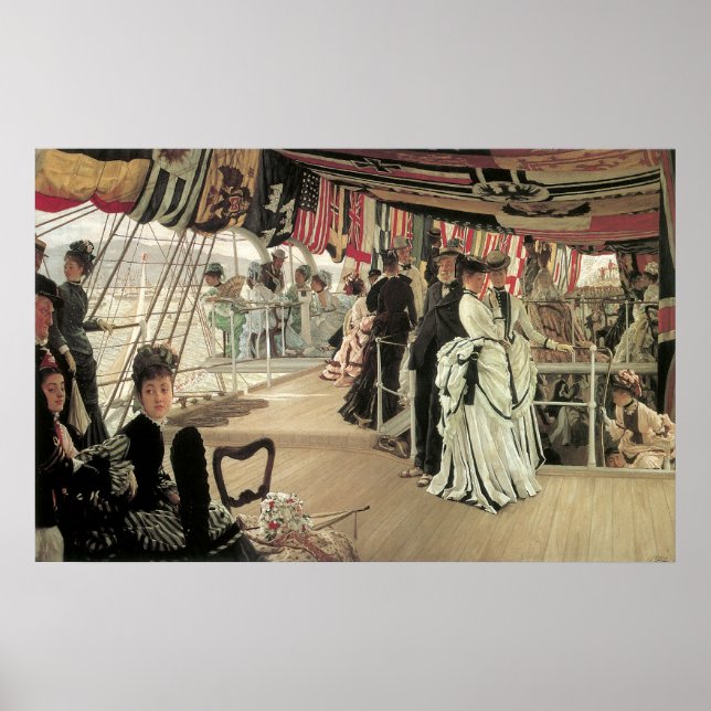 Poster Ball on Shiboard de James Tissot, Art Victorien (Devant)