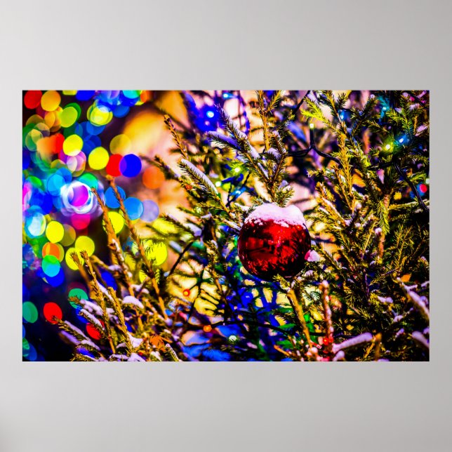 Poster Ball rouge Noël (Devant)