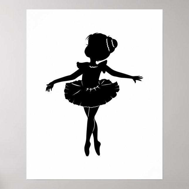 Poster Ballerina Silhouette (Devant)