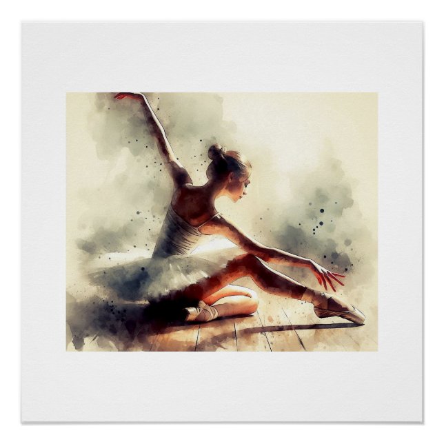 Poster Ballerine en mouvement,  (Devant)