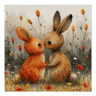 Poster Ballet Câlin Sucré : Un Peu de Fantaisie Lapin