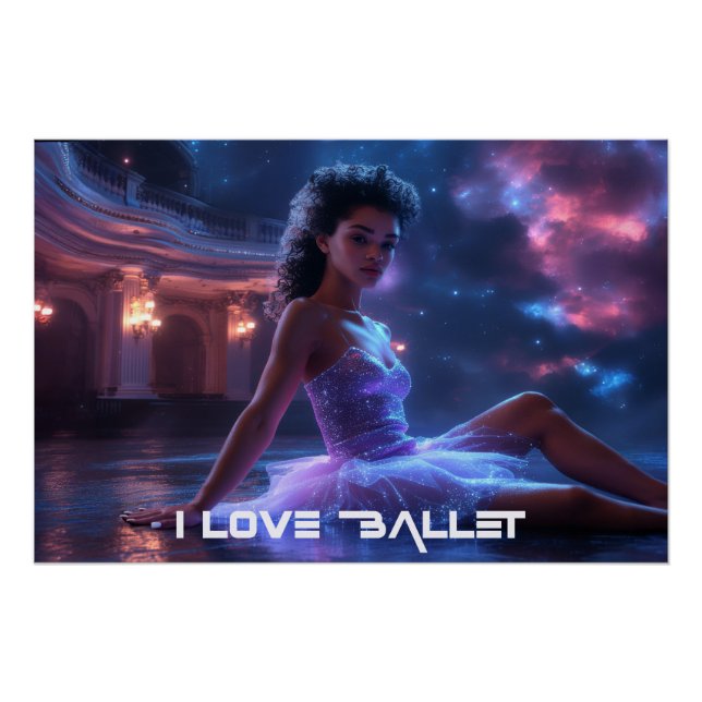 POSTER BALLET - I LOVE BALLET (Devant)