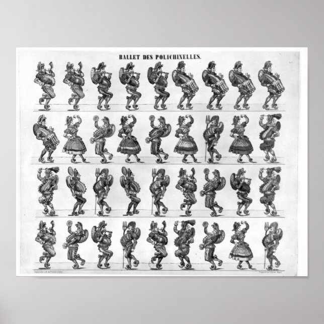 Poster Ballet of the Polichinelles (Devant)