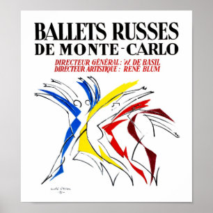 Poster Ballet Russes - Amant de Danseur Abstrait Art