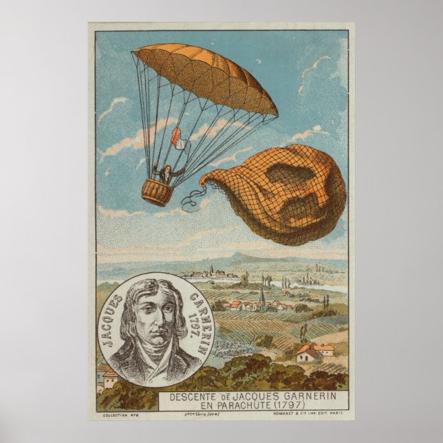 Poster Ballons et parachute 1797 (Devant)