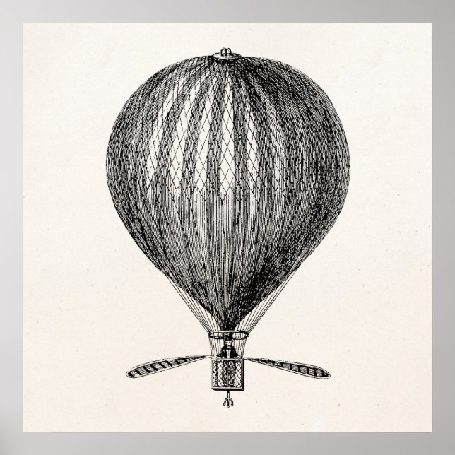 Poster Balloons d'avion rétro à air chaud vintage (Devant)