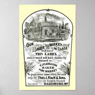Poster Baltimore Whiskey Vintage 1867