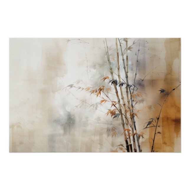 Poster Bambou esthétique Wabisabi (Devant)