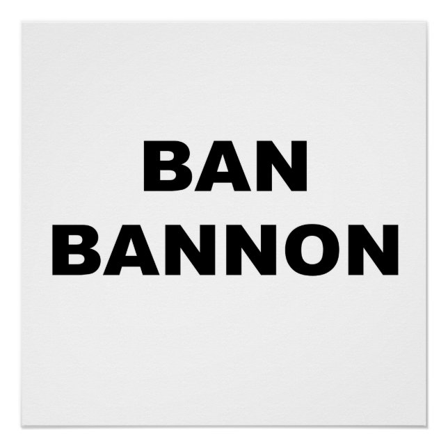 Poster Ban Bannon (Devant)