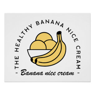 Poster Banana belle crème de fruits faits maison