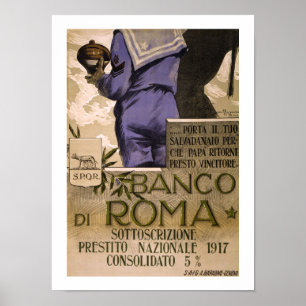 Poster Banco di Roma (blanc)