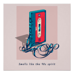 Poster Bande de cassette vintage des années 90