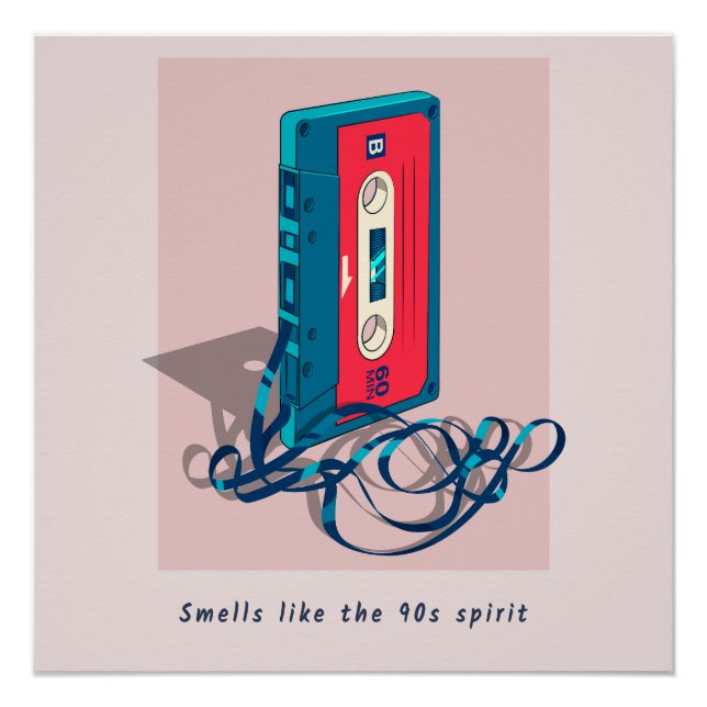 Poster Bande de cassette vintage des années 90 (Devant)