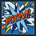 Poster Bande dessinée Pop Art BOOM Super-héros<br><div class="desc">Un design cool, tendance et amusant qui met le boum, zap, pow dans votre maison, bureau et vie. Un excellent cadeau pour vous, vos amis ou votre famille. Conçu par ComicBookPop© sur www.zazzle.com/comicbookpop*</div>