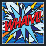 Poster Bande dessinée Pop Art WHAM<br><div class="desc">Un design cool,  tendance et amusant qui met le fouet,  zap,  pow dans votre maison,  votre vie et votre journée. Un grand cadeau pour vous,  vos amis ou votre famille. Conçu par ComicBookPop© à l'adresse www.zazzle.com/comicbookpop*</div>