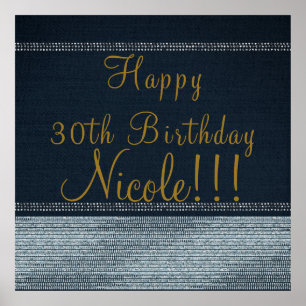 Poster Bandeau de verre de Denim & Diamonds Chic Party