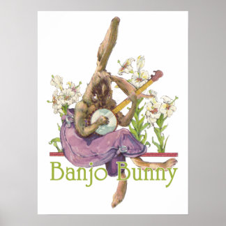 Poster Banjo Bunny