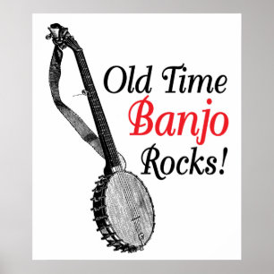 Poster Banjo de l'ancienne époque