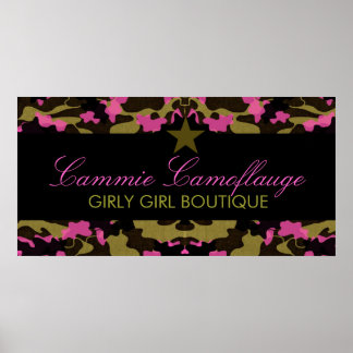 Poster Bannière 311 Camo Star Rose