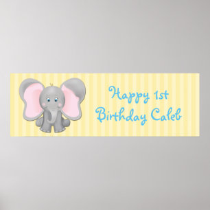 Poster Bannière de fête d'anniversaire ou de baby shower 