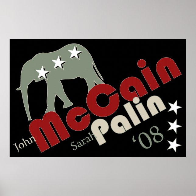 Poster Bannière de l'affiche McCain Palin '08 (Devant)