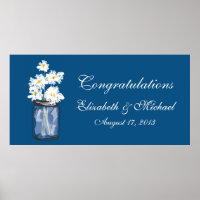 Bannière Mason Jar et White Daisy