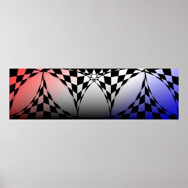 Poster Bannière rouge-blanc-bleu par Kenneth Yoncich (Devant)