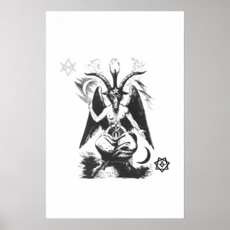 Poster Baphomet aux sceaux sacrés