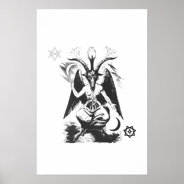 Poster Baphomet aux sceaux sacrés (Devant)