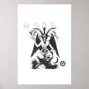 Poster Baphomet avec les joints sacrés