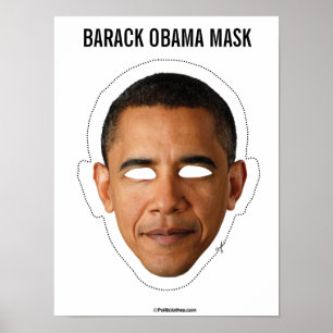 Poster Barack Obama Mask Cutout