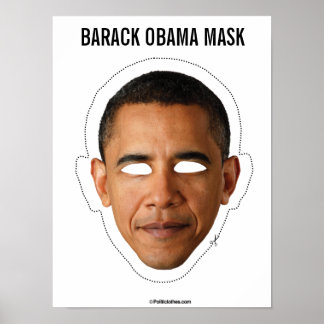 Poster Barack Obama Mask Cutout